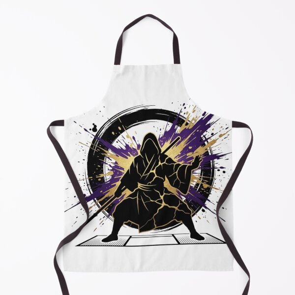 Item preview, The Golden Kintsugi Warrior - Abstract Japanese Martial Arts Silhouette designed and sold by RickyStick.