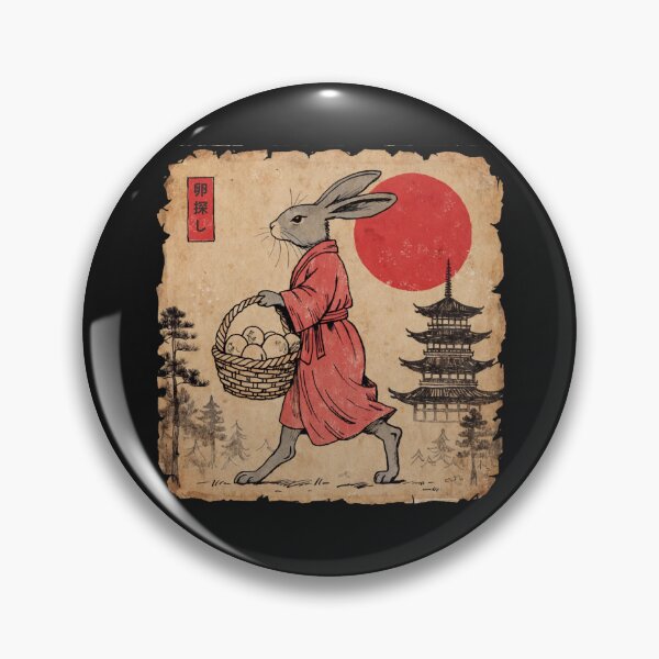 Item preview, Japanese Anime Bunny Vintage Art Easter Rabbit Red Robe Kawaii designed and sold by alenaz.