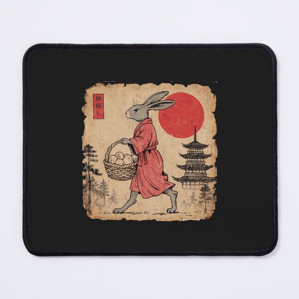 Item preview, Japanese Anime Bunny Vintage Art Easter Rabbit Red Robe Kawaii designed and sold by alenaz.