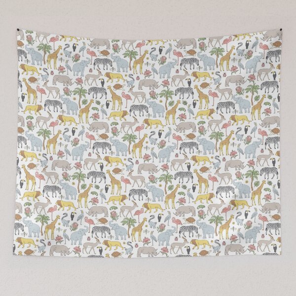 Item preview, savannah safari jungle african wild animals plants cute for kids designed and sold by art-tee-ua.