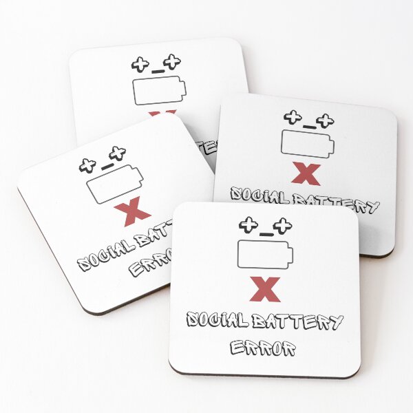Item preview, Social Battery Error - Funny Introvert Tech Meme Design designed and sold by khaoulaassila.