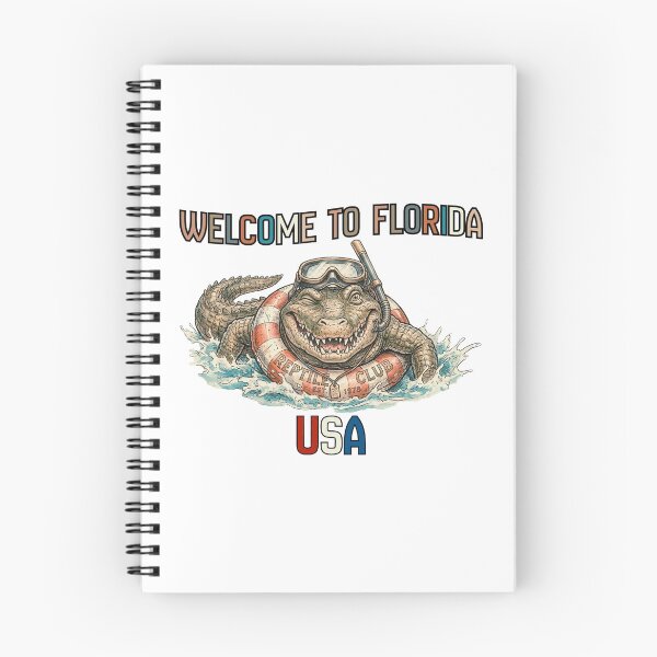 Item preview, Funny Florida alligator with snorkel and lifebuoy designed and sold by AdCoL.