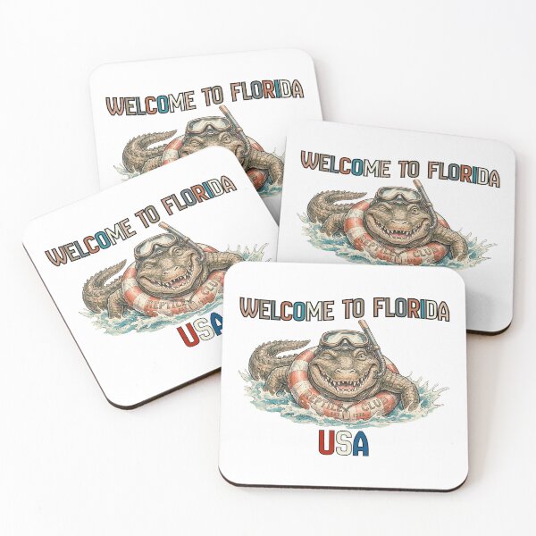 Item preview, Funny Florida alligator with snorkel and lifebuoy designed and sold by AdCoL.