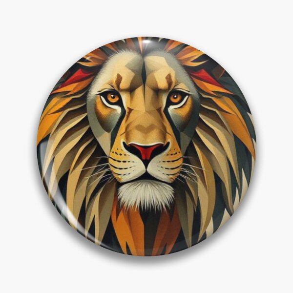 Item preview, Ochre Cubist Lion designed and sold by RAISC.