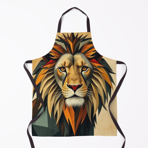 Item preview, Ochre Cubist Lion designed and sold by RAISC.