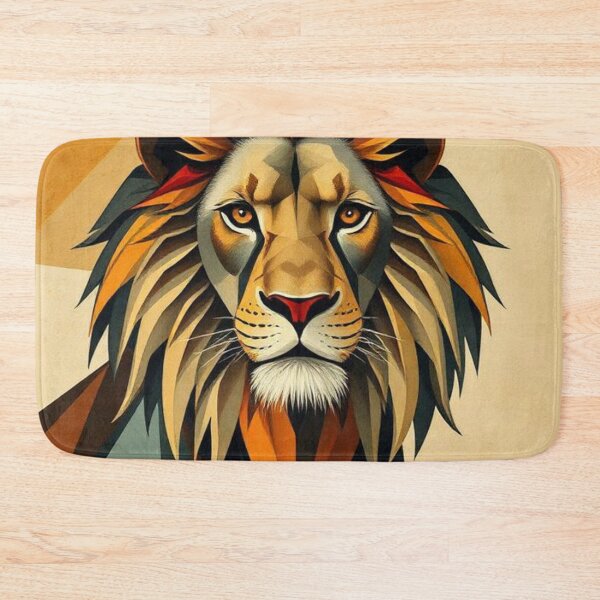 Item preview, Ochre Cubist Lion designed and sold by RAISC.