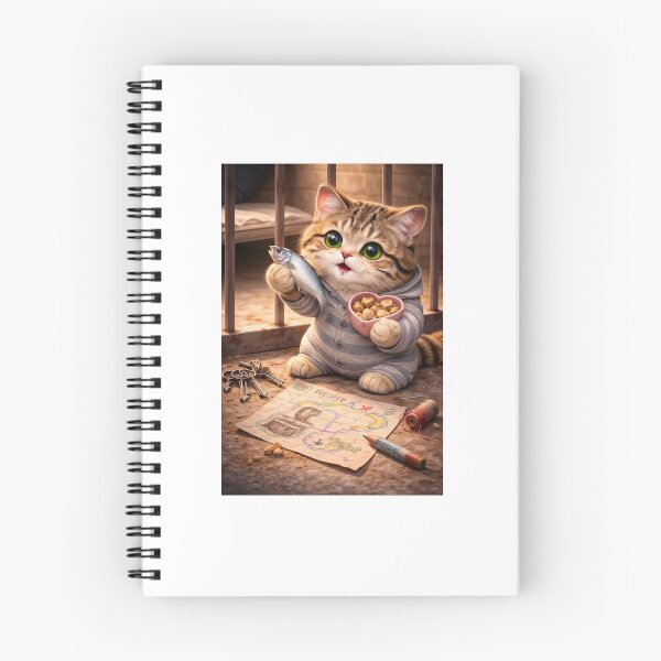 Item preview, Tiny Prisoner Cat With an Escape Plan designed and sold by LovelyCatGalaxy.