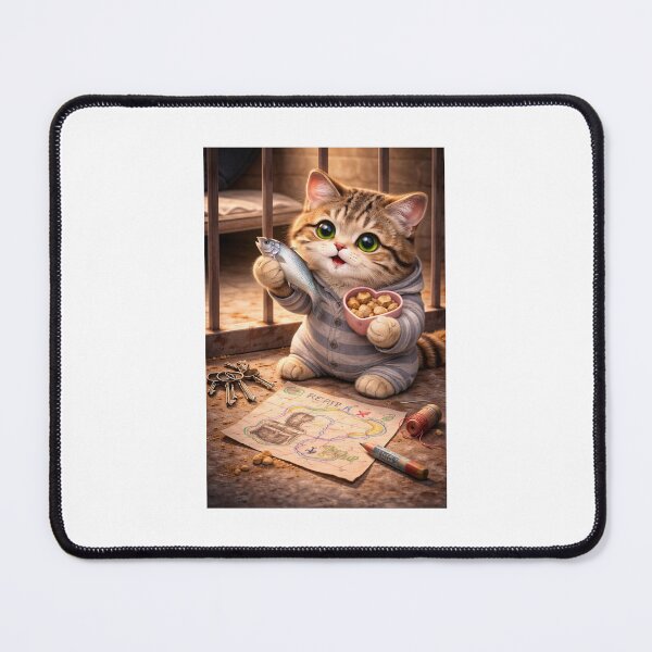 Item preview, Tiny Prisoner Cat With an Escape Plan designed and sold by LovelyCatGalaxy.