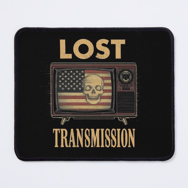 Item preview, Lost Transmission – Retro TV Static American Skull Flag Streetwear designed and sold by Dhenin Studio.