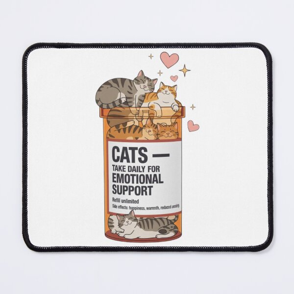 Item preview, Antidepressant cat emotional support heart star designed and sold by JediKittenWars.