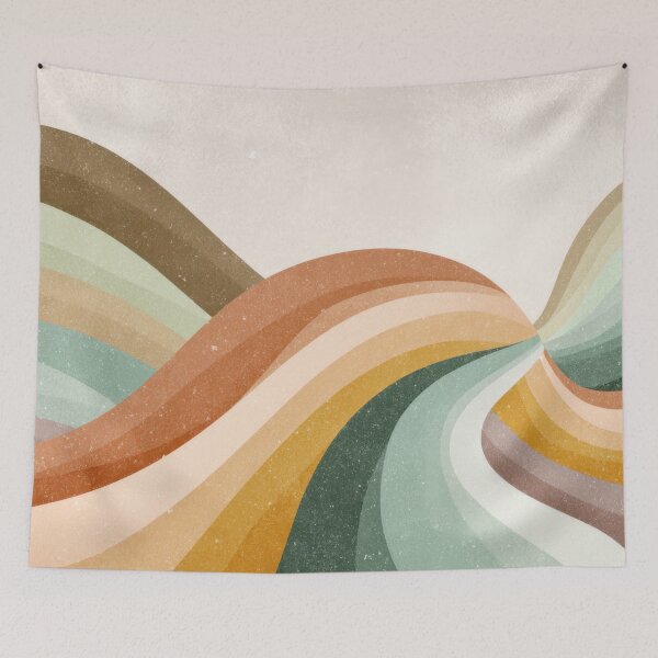 Item preview, Vibrant waves on canvas designed and sold by anytka.
