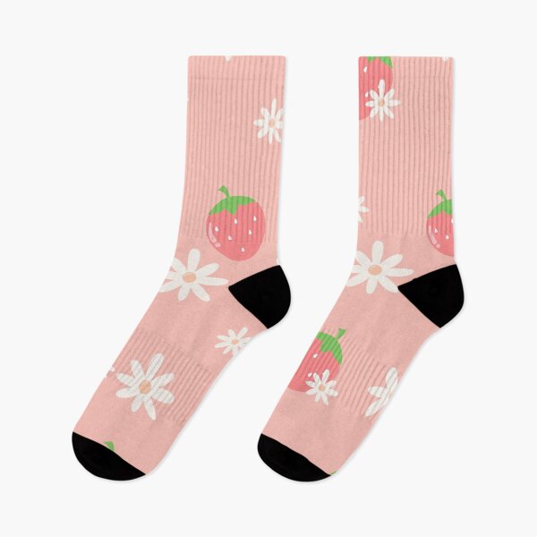 Item preview, Coquette Strawberry Pattern – Cute Pink Strawberries and White Flowers Aesthetic Design designed and sold by Hannah-Yei.