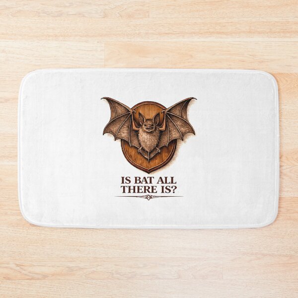 Item preview, Is Bat All There Is? – Vintage Taxidermy Bat Pun Illustration designed and sold by Grand Illusions.