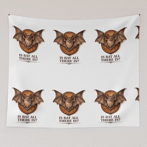 Item preview, Is Bat All There Is? – Vintage Taxidermy Bat Pun Illustration designed and sold by Grand Illusions.