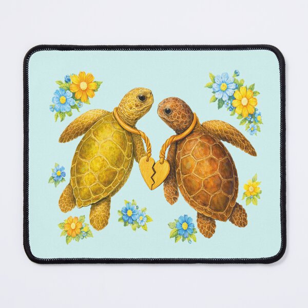 Item preview, Friendly turtles that never separate, realistic style and painting designed and sold by the artedivino.