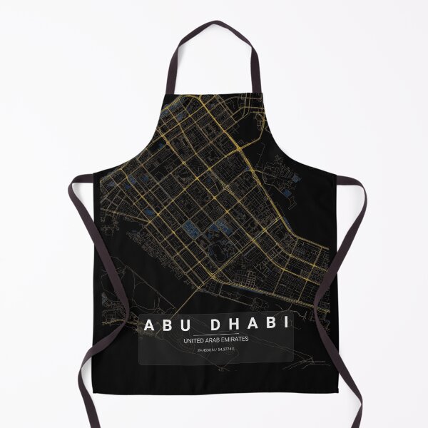 Item preview, Abu Dhabi Map Print | Minimalist Noir City Map | Abu Dhabi Wall Art Poster designed and sold by Lovely Maps.