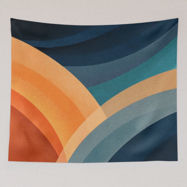 Item preview, Colorful abstract design with curves designed and sold by anytka.