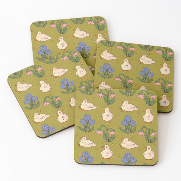 Item preview, The Duck & Wildflower Pattern - Green designed and sold by Itouchedabee.