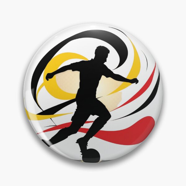 Item preview, Dynamic Belgium Soccer Player Silhouette National Art designed and sold by PMTaurus.