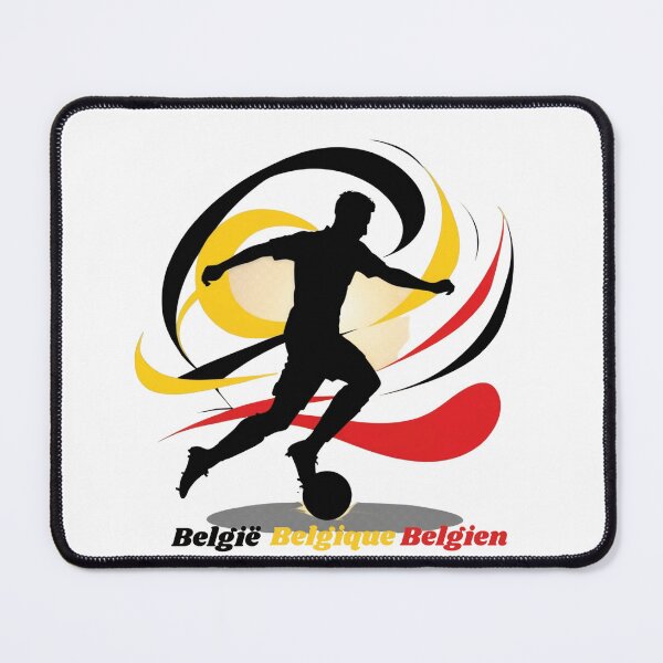 Item preview, Dynamic Belgium Soccer Player Silhouette National Art designed and sold by PMTaurus.