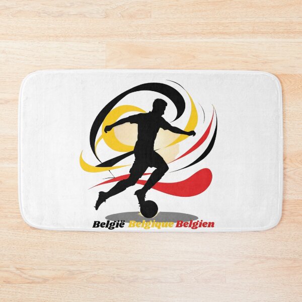 Item preview, Dynamic Belgium Soccer Player Silhouette National Art designed and sold by PMTaurus.