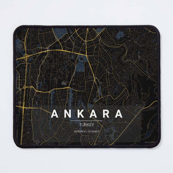 Item preview, Ankara Map Print | Minimalist Noir City Map | Ankara Wall Art Poster designed and sold by Lovely Maps.
