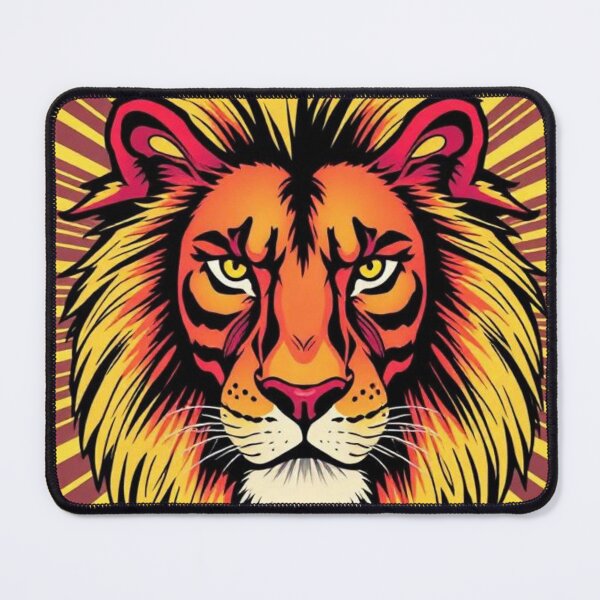 Item preview, Lion with Striped Background designed and sold by RAISC.
