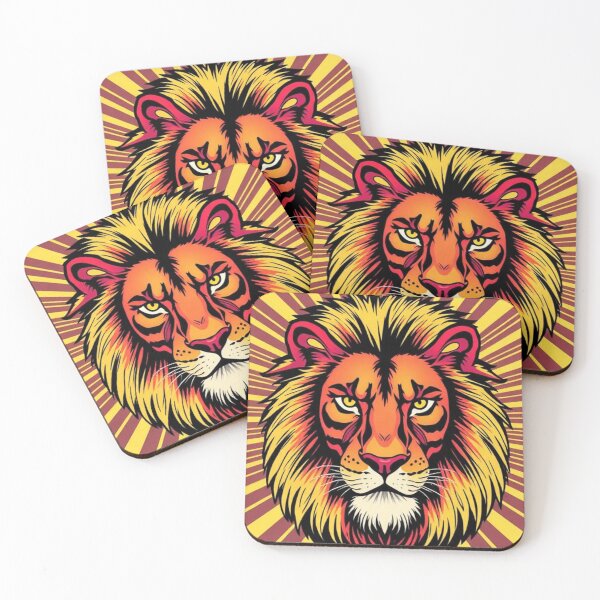 Item preview, Lion with Striped Background designed and sold by RAISC.