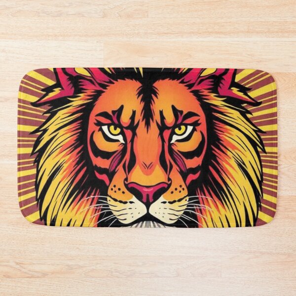 Item preview, Lion with Striped Background designed and sold by RAISC.