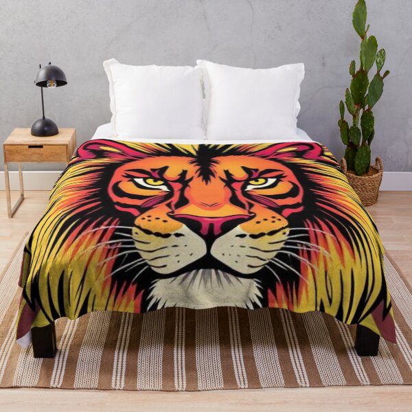 Item preview, Lion with Striped Background designed and sold by RAISC.