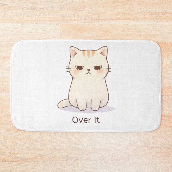 Item preview, Over It Cat | Cute Kawaii Aesthetic | Relatable Mood Design designed and sold by The Mood Index.