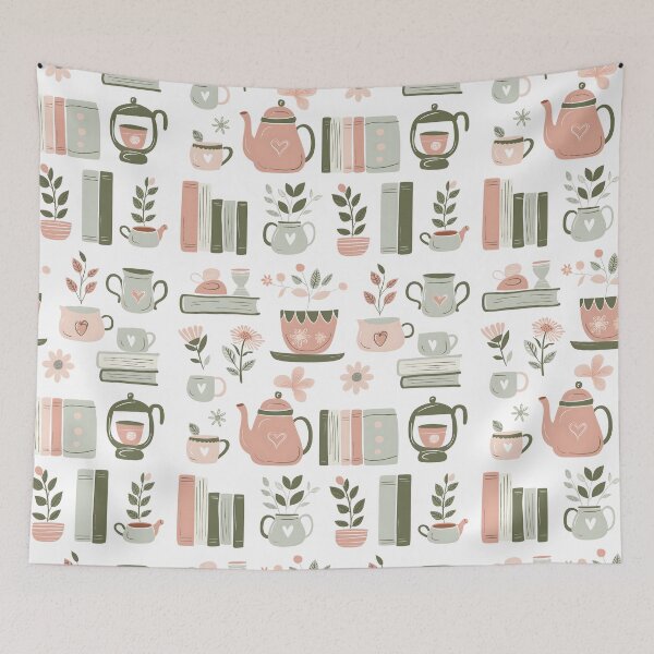 Item preview, Floral Books and Tea designed and sold by xiao xuans.