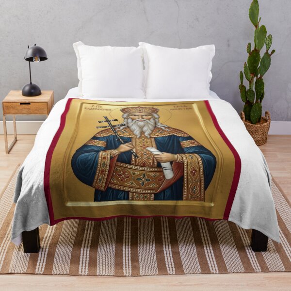 Item preview, Holy King Milutin,Sveti Kralj Milutin Blagoverni,orthodox icon designed and sold by ikonesrb.
