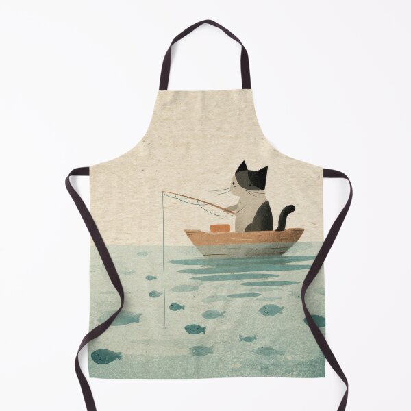Item preview, Cat fishing in a small boat designed and sold by anytka.