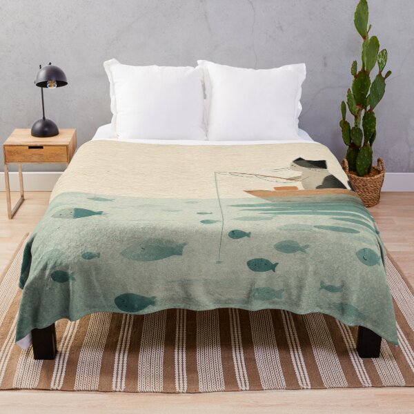 Item preview, Cat fishing in a small boat designed and sold by anytka.