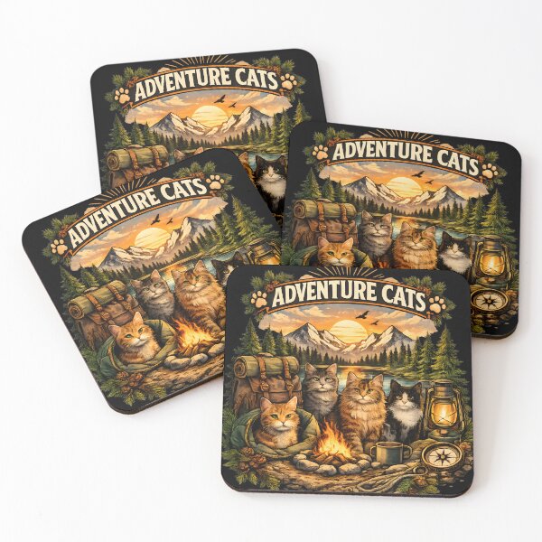 Item preview, Adventure Cats cute cat lover outdoor designed and sold by NitRes.