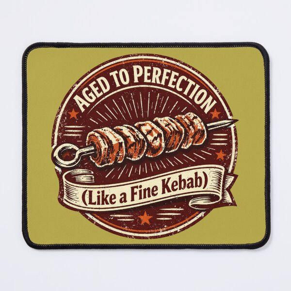 Item preview, Aged to Perfection Like a Fine Kebab – Funny Birthday Food Humor Design designed and sold by rushaib.