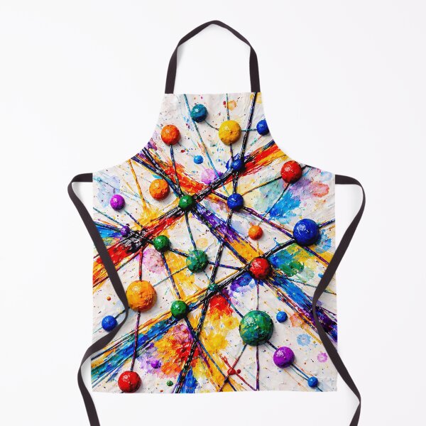 Item preview, Vibrant Neural Connections - Abstract Modern Impasto designed and sold by Art-Inspir-AI.