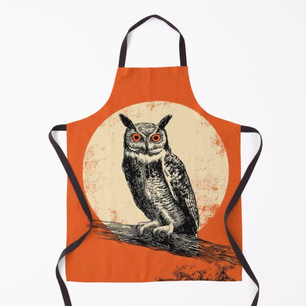 Item preview, Owl sits on a branch under a moon designed and sold by anytka.