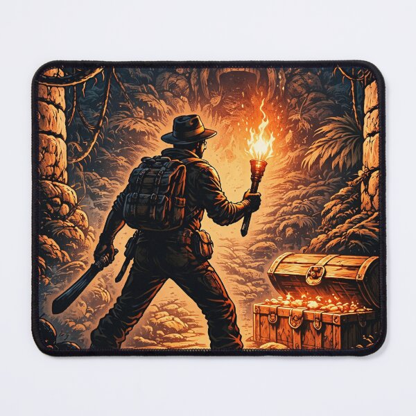 Item preview, Explorer Facing Ancient Temple designed and sold by pirelax.