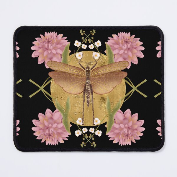 Item preview, Zenith: The Golden Sun Dragonfly designed and sold by Grin Katalina Floral Patterns & Cozy Art.