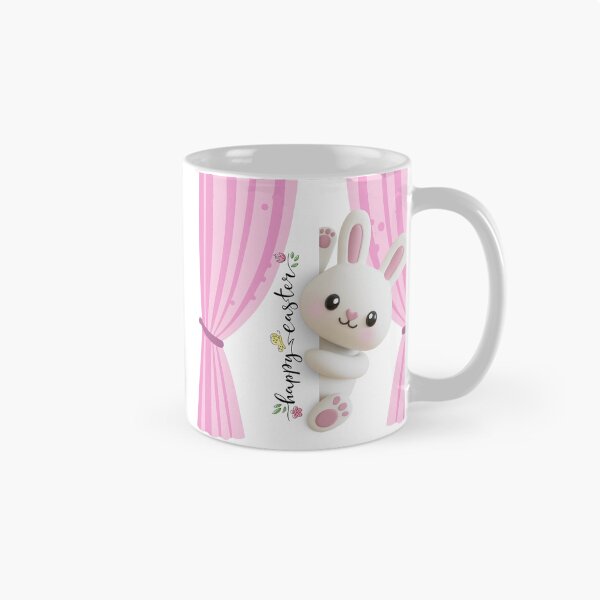 Item preview, Cute Bunny Behind Curtain – Soft Kawaii Style designed and sold by Vibe Candy studio..