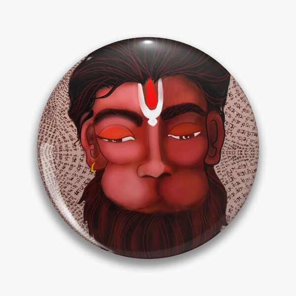 Item preview, Divine Hanuman Face with Ram Naam | Spiritual Art designed and sold by JTitli.