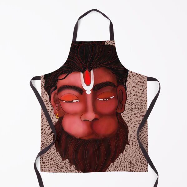 Item preview, Divine Hanuman Face with Ram Naam | Spiritual Art designed and sold by JTitli.