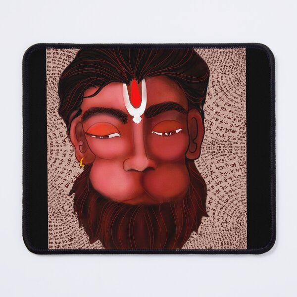 Item preview, Divine Hanuman Face with Ram Naam | Spiritual Art designed and sold by JTitli.