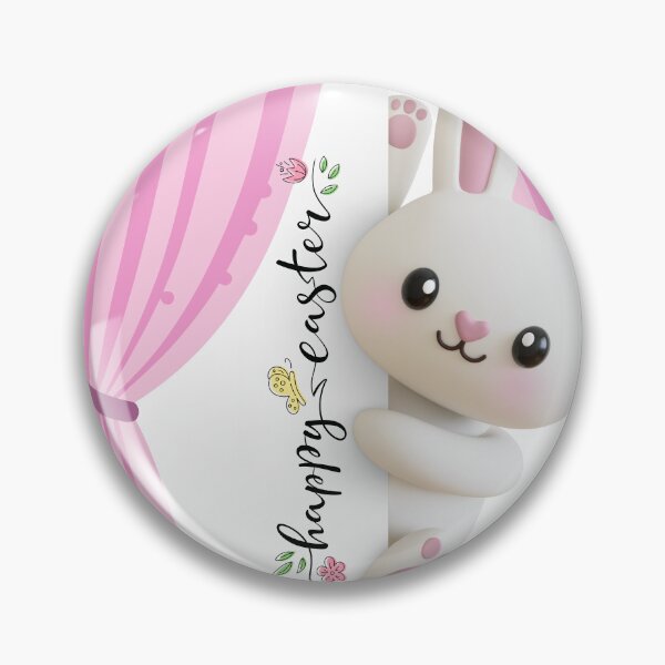 Item preview, Cute Bunny Behind Curtain – Soft Kawaii Style designed and sold by Vibe Candy studio..