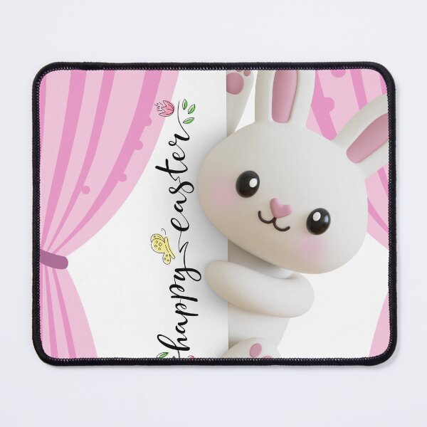 Item preview, Cute Bunny Behind Curtain – Soft Kawaii Style designed and sold by Vibe Candy studio..