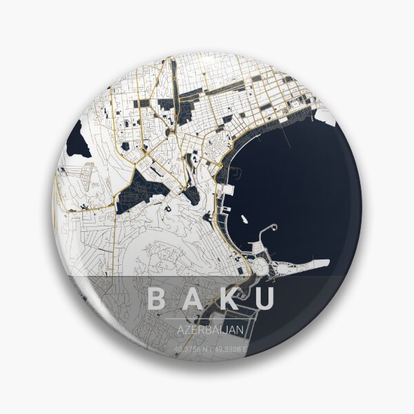 Item preview, Baku Map Print | Minimalist Noir City Map | Baku Wall Art Poster designed and sold by Lovely Maps.