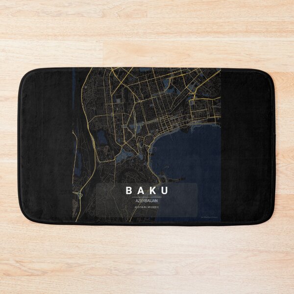 Item preview, Baku Map Print | Minimalist Noir City Map | Baku Wall Art Poster designed and sold by Lovely Maps.