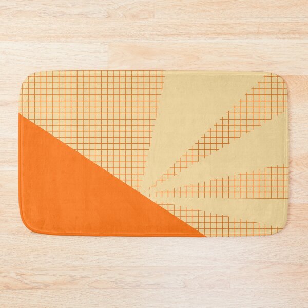 Item preview, Geometric orange grid collage designed and sold by by-jwp.